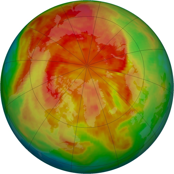 Arctic ozone map for 15 March 2001